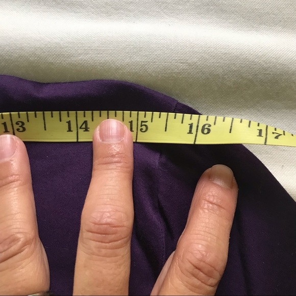 BANANA REPUBLIC Fitted Stretch Button Down, Purple Shirt, 3/4 Length Sleeves, LP - Picture 12 of 15